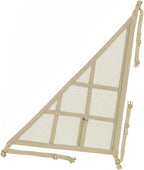 Double-Layer Car Ceiling Cargo Net, 31.49" x 20.86" Auto Roof Mesh Storage Pocket with Adjustable Buckle, 3 & 4-Handle Vehicle Interior Organizer Bag for Road Trips and Camping (Beige)