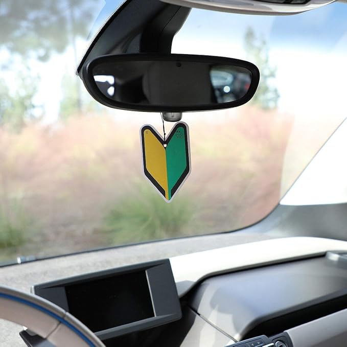 Treefrog Young Leaf Black Squash Scent 3-pack, Panda - Wakaba - Smiley Face Car Hanging Air Freshener