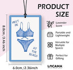 Lacama Blue Preppy Beach Car Air Freshener 3Pcs, Retro Meet Me at the Beach Seashell Cars Scents Air Freshener for Women Girls Gifts, Preppy Car Accessories Interior Mirror Decor Hanging