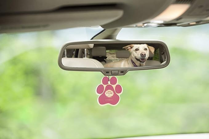 One Fur All Pet House Car Air Freshener - Vanilla Sandalwood/Vanilla Crème Brulee Pack of 4 - Pet-Friendly Air Freshener For Small Spaces & Car - Odor Eliminating Freshener