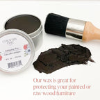 Furniture Wax - 100% Natural Sealant for Chalk Furniture Paint or Raw Wood, Light Protection, Easy To Apply, No Odor, Eco-Friendly - 7 Color Choices - Antiquing [Brown] (8 oz)