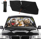Socira Funny Bear Car Window Shades Windshield Sun Shade Umbrella Foldable Bear Sunshade for Front Window Auto Windshield Sunshade Covers Bear Car Accessories 57'' X 30''