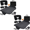 VaygWay Inflatable Car Air Mattress – Air Bed w/Pump Kit –Back Seat – Camping Vacation Blow up Bed Cushion - Sleeping Pad w/ 2 Pillows- 2 Pk Inflatable Car Mattress with Neck Pillow and Ear Plugs