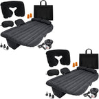VaygWay Inflatable Car Air Mattress – Air Bed w/Pump Kit –Back Seat – Camping Vacation Blow up Bed Cushion - Sleeping Pad w/ 2 Pillows- 2 Pk Inflatable Car Mattress with Neck Pillow and Ear Plugs