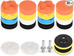 Buffing Pads 3 Inch Car Buffer Pad, 22 Pcs Drill Polishing Kit, Polisher Pads Kit Sponge Pads Car Foam Drill for Polishing, Sanding, Waxing, Sealing Glaze