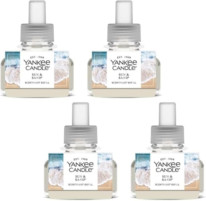 Yankee Candle ScentPlug Refill, Sun & Sand, 1 CT (Pack of 4)