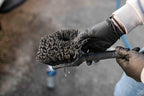 Detail Factory - ProGrip Wheel Face Brush - Ergonomic ProGrip Handle - Premium Wheel Cleaner Brush - Soft Flagged-Tip Bristles - Grey & Black