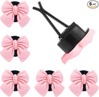 6pcs Pink Bow Car Air Vent Freshener Clips, Cute Bow Car Air Vent Clips Coquette Air Conditioning Outlet Clip Car Fresheners Diffuser Interior Decor Charm Car Accessories for Women Girls Gift