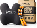 Lumbar Support Pillow for Office Chair & Car – Memory Foam Back Cushion for Lower Back Pain Relief – Ergonomic Posture Support – Washable Cover + Free Massage Roller