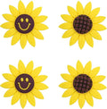 HungMieh 4 PCS Car Vent Clip Air Freshener, Car Outlet/Vent Décor Charm with Refill Pads for Dropping Fragrance, Sunflower Car Vent Decoration Accessories & Gift for Women Girls