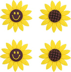 HungMieh 4 PCS Car Vent Clip Air Freshener, Car Outlet/Vent Décor Charm with Refill Pads for Dropping Fragrance, Sunflower Car Vent Decoration Accessories & Gift for Women Girls