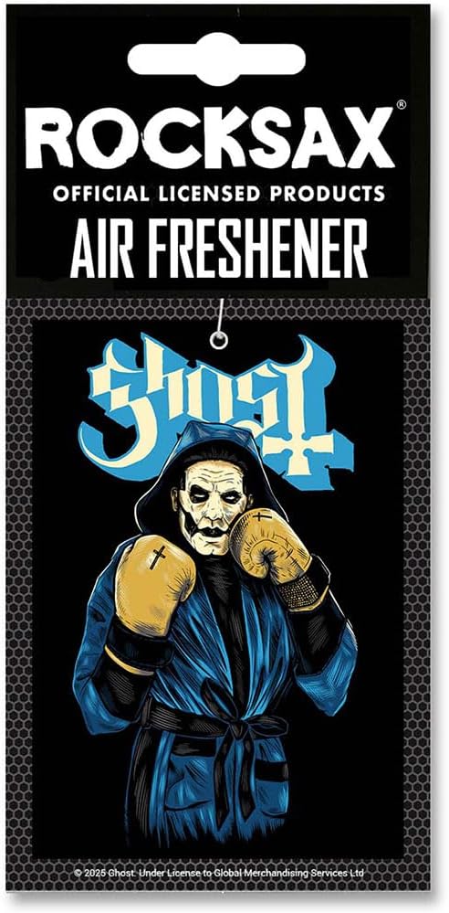 Rocksax Ghost Rite Here Hanging Air Freshener – Long-Lasting Vanilla Car Air Freshener for Home & Office – Double-Sided Print Rock Band Memorabilia Car Fresheners