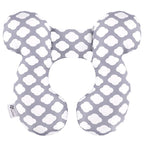 vocheer Baby Travel Pillow(Upgraded), Head and Neck Support Pillow for Pushchair, Car Seat,Stroller, Bouncer, Cotton（White Cloud）