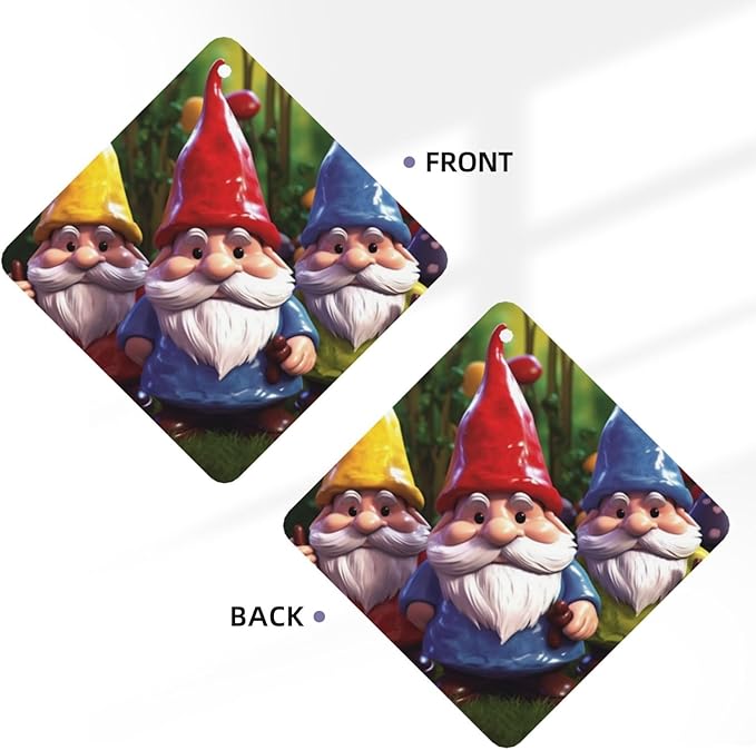 6 Pcs Car Air Fresheners Colorful Gnomes Hanging Air Freshener Fragrance Scented Cards for Car Interior Mirror Pendant Aromatherapy Tablets Gifts for Women Men, Lavender, Square