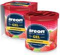 AREON GWP14 Car Perfume GEL Air Freshener Long Lasting Scent for Car or Home Odor Eliminator - Strawberry