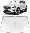 Proadsy 2026 Upgrade Windshield Sun Shade Custom Fit Volvo XC40 2019-2026 Foldable Front Sunshade Protector Sun Visor Blocks UV Rays Keep Car Cooler Accessories