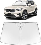 Proadsy 2026 Upgrade Windshield Sun Shade Custom Fit Volvo XC40 2019-2026 Foldable Front Sunshade Protector Sun Visor Blocks UV Rays Keep Car Cooler Accessories