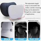 Seat Headrest Neck Pillow for Tesla Model 3 ModelY/S/X Uniquely Designed Neck Pillow Seat Headreck Cushion Nappa Leather Neck Support Car Accessories (H-Black-1pcs)