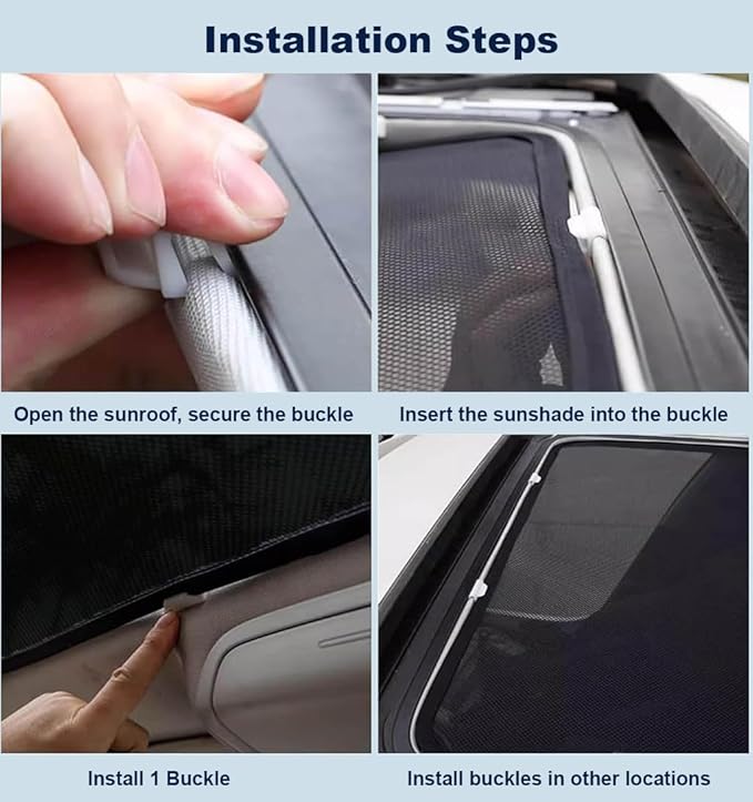 Car Sunroof Compatible with Tiguan 2018-2023 5-Door SUV, Foldable Glass Roof Sunshade with Storage Bag, Sunshade Roof Heat Insulation Sun Protection Roof Sunshade Interior Sunroof Shade