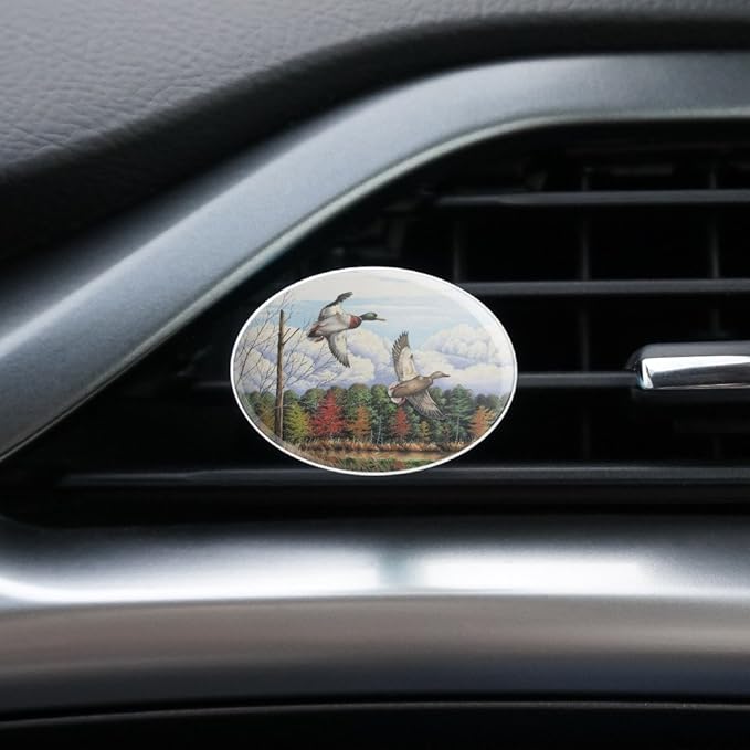 Mallard Ducks Flying Hunting Car Air Freshener Vent Clip