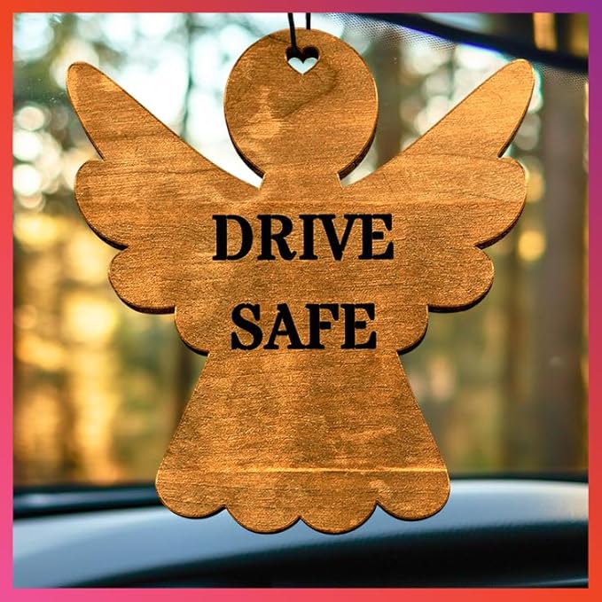 Car Fragrance for 365 Days FreshWood Drive Safe Ornament ❘ Rear View Air freshener ❘ Mirror Car Hanging Ornament ❘ Gift Idea for Him ❘ Gift Idea for Her ❘ Hand Made Car Essential