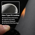Car Neck Pillow, headrest, Cushion. Three-Point fit to the Neck Curve, Stable Support for the Cervical Spine, relieves Neck Soreness. Perforated PU Leather with high Breathability, Durable 1P（Black）
