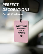 Pink Leopard Print Car Air Freshener 4 Pcs, Trendy Cheetah Lucky 8 Ball Hanging Air Freshener for Cars Closet Drawer Books, Preppy Girly Car Accessories Mirror Decor for Women