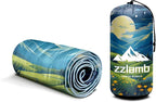 zzlamb Camping Blanket for Cold Weather,Outdoor Puffy Blanket Portable Down Alternative,Windproof Warm Cloak with Snaps,Cozy Quilt Backpacking Picnic RV Travel Plane Car Hammock Beach Climbing