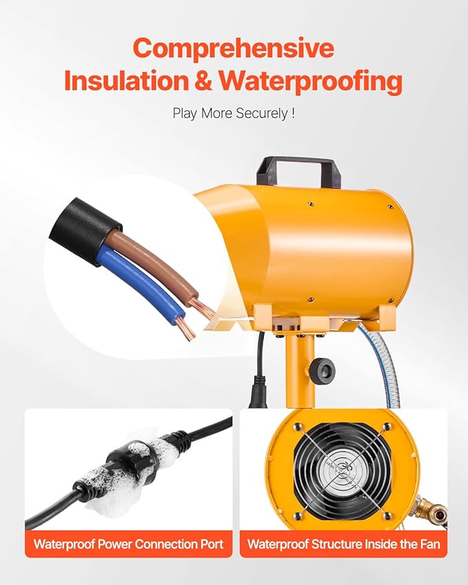VEVOR Foam Machine, 180 W Party Foam Cannon, Portable Foam Maker with a Tripod Stand, Foam Party Machine with a Submersible Pump, for Backyard, Pool, Outdoor Events, Birthdays, Celebrations & Party