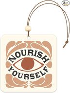 Studio Oh! Scented Hanging Car Air Fresheners - Pack of 2 - Natural & Exclusive Fragrance with DeoBoost Technology - Unique Design with Decorative Bead - Nourish Yourself