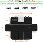 Vailge 100% Waterproof Convertible Dog Car Seat Covers,100% Waterproof Dog Seat Cover with Mesh Window, Heavy Duty seat Cover for Dogs, Dog car Hammock Pet Seat Cover for Cars Trucks suvs,Black,Large