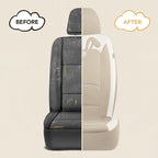 PIC AUTO Car Seat Covers, Cute Rabbit Premium Beige Leather Seat Covers, Universal Fit Front Seat Covers for Cars, Trucks, SUVs, Soft & Wear-Resistant Auto Interior Protection with Airbag-Compatible
