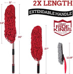 Car Duster Exterior Scratch Free, Extendable Handle, Detail Brush Kit for Vehicles, Wax Cotton Fabric, Waterless Wash Treatments，Car Care Equipment，Gifts for Men Women