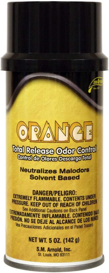 S.M. Arnold Total Release Fogger – Advanced Odor Counteractant for Malodors (Urine, Smoke, Cooking & More), Neutralizes & Destroys Odors in Large Spaces up to 6,000 Cu. Ft., Orange