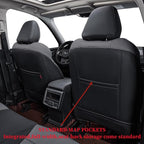 coverdream Forester Car Seat Covers Custom Fit for 2009-2013 Subaru Forester Seat Covers,Rear Seat Without Cup Holder,Full Coverage Waterproof Leather Seat Protector(Full Set,Black/Gray)