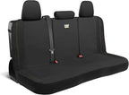 CAT PU Leather Rear Bench Seat Cover – Black, 60/40 Split Fit for Cars, Trucks, SUVs – Waterproof, Scratch-Resistant, Semi-Universal Fit Rear Seat Protector for Most Auto Interior – Easy Install