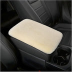 Fluffy Car Armrest Cover, Universal Car Center Console Pad, Car Armrest Seat Box Cover Decor Accessories For Women Men, Armrest Seat Box Cover Protector For Most Vehicle, SUV, Truck, Car (Beige)