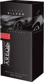 Areon Air Freshener Car Perfume 50 millileter 1.6 Fluid Ounces, Silver