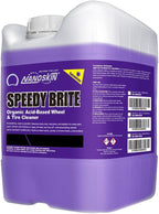 Nanoskin SPEEDY BRITE Pro Grade Wheel & Tire Acid Cleaner, 5 gallons - Chrome & Coated Wheel Safe, Cleaning with Organic Acid | Removes Brake Dust & Road Grime for Auto Detailing, Body Shop Safe