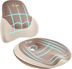 FLORICH Seat Cushion Lumbar Support Pillow for Office Chair, Car Lower Back Support, Ergonomic Desk Chair Pillow for Butt and Back Support of Memory Foam Seat Pad(Brown)