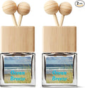 Car Air Freshener | Ocean Breeze Scented Car Fresheners for Women & Men | Long Lasting Fragrance Car Scents | Air Diffuser with Car Vent Clip (2 Pack Car Scent), Clear