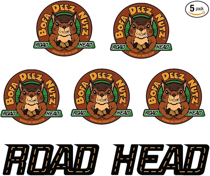 Road Head Car Air Fresheners - Bofa Deez Nutz - Banana Nut Bread Scented 5-Pack