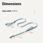 Amazon Basics Reflective Dog Leash with Dual-Padded Handles and D Ring, 4ft