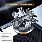 Military-Grade Fighter Car Air Freshener, Alloy Solar Rotating Car Essential Oil Diffuser with Cologne Natural Plant Essential Oil, Aromatherapy Decorations