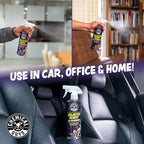 Chemical Guys Galactic Scent Air Freshener and Odor Eliminator, 16 fl oz with 3 Pack of Hanging Air Fresheners (Great for Cars, Trucks, SUVs, RVs, Home, Office, Dorm Room & More) - HOL460