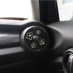 INEBIZ Cute Daisy Flowers Air Vent Decorations Clips Car Air Freshener Girly Charm Automotive Interior Aesthetic Decor Accessories for Women (Black)