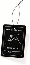 Bath & Body Works Onyx Frost Hanging Fragrance Diffuser – Long-Lasting Air Freshener for Car, Closet, or Home, Elegant Decorative Scent Diffuser