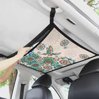 Hummingbird Flower Car Roof Storage Bag Auto Seat Storage Hanging Bag All Car Storage Organizers Vehicle Passenger Seat Organization and Storage for Kids Adults