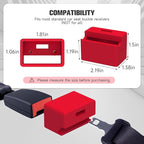 Morlike Silicone Seatbelt Secure Buckle Safety Cover Lock | Keep Children Safe in Car Seat and Prevent Kids from Accidentally Unbuckling | Buckle Guard Fits Almost Vehicles (red,2PACK)