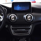 Bling Skull Air Vent Clips, 2 Pcs Crystal Skull Car Air Fresheners Vent Clips Diffuser Vent Clip Rhinestone Diamond Car Decoration Cute Interior Decor Bling Accessories for Women